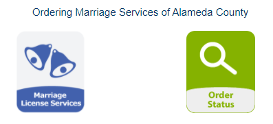 image of the alameda county Clerk-Recorder's marriage license services ordering website